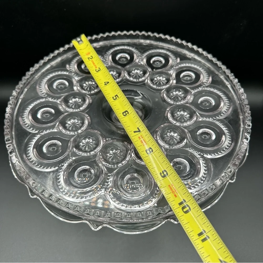 Vintage LE Smith Moon & Stars Cake Plate – Clear, 10